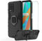 DESCHE Case for Realme 8 (5G) / Realme Narzo 30, Cover wiht Tempered Glass, Shockproof Armour Phone Case with 360° Rotating Stand - Black