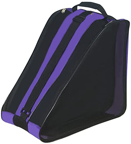 Gooyule Roller Skate Bag, Adjustable Shoulder strap Ice Skate Bags for Girls Boys and Most Adults, Large Capacity Skate Bag Fits Quad Skates, Inline Skate and Most Roller Skating Accessories (Purple)