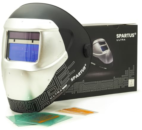 Casque de soudage automatique pour machine à souder laser SPARTUS Ultra VX27, masque de soudage laser professionnel DIN 4-12, EN 207 protection laser classe 4, casque de soudeur et visière de soudure