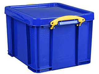 Really Useful RUP80115 Boîte de Rangement en Plastique Facilement Empilable 35 litres - 480 x 390 x 310 mm, Opaque Bleu