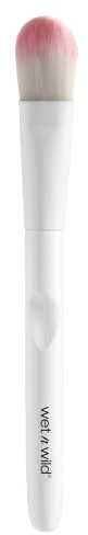 wet n wild Foundation Brush, Densely-Packed Synthetic Fiber Bristles for Liquid, Cream & Powder, Ergonomic Handle for Comfortable Control