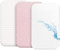 2X Spannbettlaken aus 100% Baumwolle mit Gummiband - 1X Matratzenschoner aus 100% wasserdichtem Material - 3er-Set - 50x83cm - Rosa