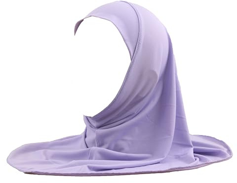Modest Beauty Girls Hijab Muslim Scarf for Kids – Ready to Wear, Solid Color, Soft & Breathable Daily Headwear for Ages 6-11