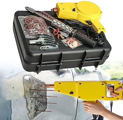 LMYYDES Herramienta de Soldador de Pernos 800VA Soldador por Puntos Juegos de Extractor de abolladuras 1600A Máquina de reparación de carrocería de automóvil de Mano para carrocería
