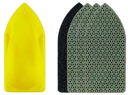 NBB Tampone diamantato a mano per levigare o lucidare blocchi diamante manuale spugna diamantata con supporto in spugna per smerigliare pietra granito ceramica vetro legno metallo(4,120# Sostituibile)