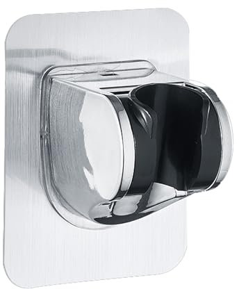 One Piece Durable ABS Shower Bracket Wall Mount Easy Angle ABS Showerhead Bracket Adjustable Handheld Shower Holder for Home Hotel Bathroom