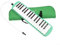 Leicht zu spielendes Melodica-Set mit 32 Tasten, tragbares Melodica-Set mit langen und kurzen Mundstücken, perfekt für Musiker (grün)