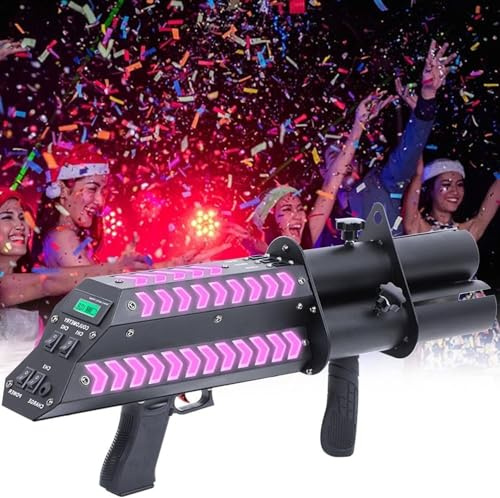 JFBHSD Máquina De Confeti Eléctrica Portátil, Lanzador De Confeti Profesional, Ideal For Conciertos, Fiestas Y Bodas