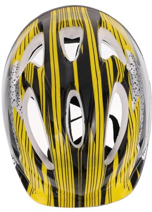 Mikinona Casco Casco Protettivo Giallo Fibbia Regolabile per Ragazzi e Ciclismo Materiale Schiuma Leggera per Ragazzi e Ragazze per Bici e Pattinaggio