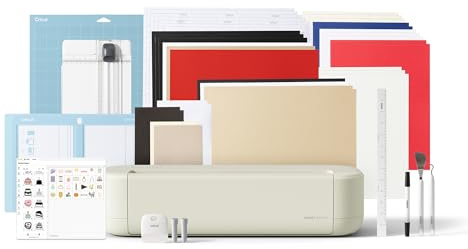Cricut Explore® 5 Essential Bundle + Contenido digital. Máquina de corte inteligente, ideal para vinilos personalizados, camisetas, pegatinas a color, tarjetas y más.