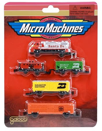 Juego de modelo de tren de 5 piezas compatible con vías de tren estándar | Figuras vintage de tren de carga, para colección compatibles con vías de tren estándar
