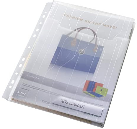 Leitz Dossier Combifile A4, Gran Capacidad, Extensible, Blanco Transparente Mate, Abertura Superior con Solapa, Polipropileno de 200 Micras, Pack de 3, 47270003