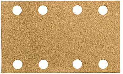 Mirka Gold Universal-Schleifpapier 81x133mm Klett 8-Loch/Korn P180, 100 Stk/Zum Schleifen von Gips, Spachtel, Spanplatten, Holz, Lack