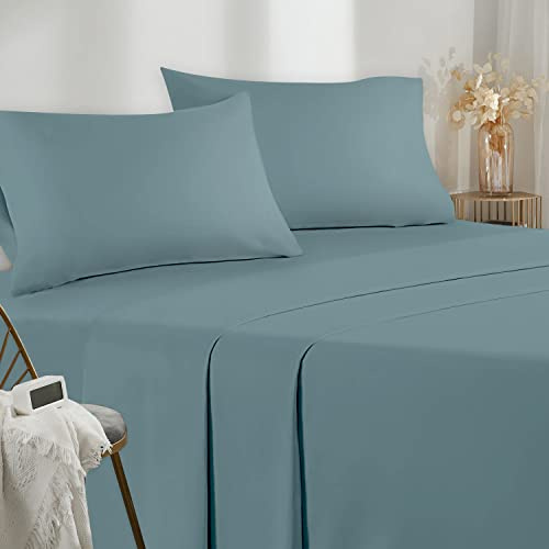 Poligino Sabanas Cama 160 - Juego Sábanas 4 Piezas - Sábanas Bajera Ajustable - Encimera - 2 Funda de Almohada 50x80 (Cama 160-160x190/200 cm, Verde)