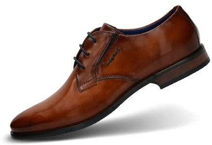 bugatti Men's Business Shoes, Men's Lace-Up, Cognac 6300, 7.5 Men