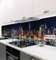 MyMaxxi - Selbstklebende Küchenrückwand Folie ohne Bohren - Motiv Skyline 60cm hoch- Klebefolie Wandbild Küche - Wand-Deko - Stadt bei Nacht Dunkel Lichter Nachthimmel Großstadt 340 x 60cm