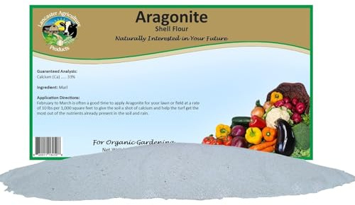 Aragonite 20 Pounds – Natural Calcium Carbonate Fertilizer for Gardens to Enhanced Soil Health, pH Balance, and Plant Growth – Lancaster Agriculture Products