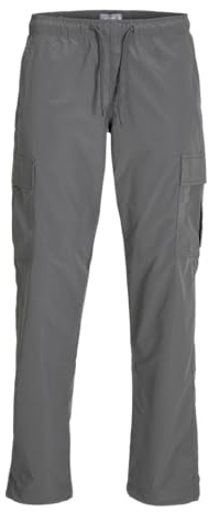JACK & JONES Mens Jpstkane Jjbarkley Pant Noos Cargo Trousers, Grey, 34W / 36L UK