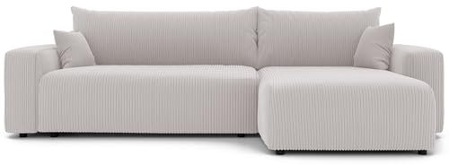 GREKPOL Sofa mit Schlaffunktion 278x145 Sofa 3 Sitzer XL - Ecksofa mit Schlaffunktion und Bettkasten - Schlafsofa mit Bettkasten - Wohnzimmer Couch