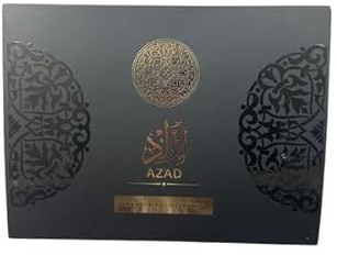 AZAD BLACK Men’s Luxury 3-Piece Arabic Perfume Set – Eau de Parfum, Body Spray & Hair Perfume | Long-Lasting Masculine Scent | Premium Black Gift Box | Perfect for Occasions