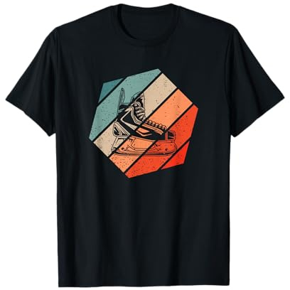 Patines de Hockey sobre Hielo Estilo Retro Vintage Camiseta