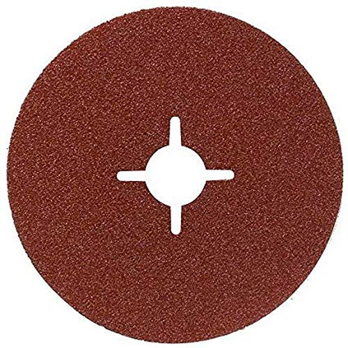 Bosch 2609256248 Fibre Sanding Disc Set for Angle Grinder Clamped for Wood and Metal 115mm Disc 22mm Bore 36 Grit 60 Grit 100 Grit (4 Pieces Each)