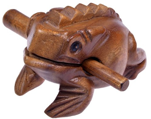 LOGOPLAY Klangfrosch Gr. 5 - Klang Frosch - Klangtier - Musik Frosch - Musik-/Percussion-Instrument aus Holz