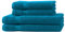 2X Duschtuch + 2X Handtuch | Petrol | 100% Baumwolle Frottier | Oeko-TEX® Standard 100 | Premium Qualität 500 g/m²