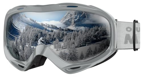 OutdoorMaster OTG Ski Goggles - Over Glasses Ski/Snowboard Goggles for Men, Women & Youth - 100% UV Protection (Contour Frame + VLT 11.3% Grey Lens)
