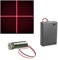 CTRICALVER 1 Stück 650nm 3-5V Rote Laser Kreuz Modul Diode w/Fahrer Kunststoff Objektiv+ 1pcs AA Batteriehalter