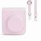 Rieibi Camera Case Compatible with Fuji Instax Mini 12 - Fuji Instax 12 Carry Case for Fujifilm Instax Mini 12 Instant Camera - Fuji mini 12 Bag Cover with Strap - Pink