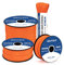 Brotree 550 Paracord 4mm 15m Schnur 100% Polyester Seil Reißfest Typ III 7 Kern für Armbänder, Basteln, Outdoor, Camping, Survival - Orange