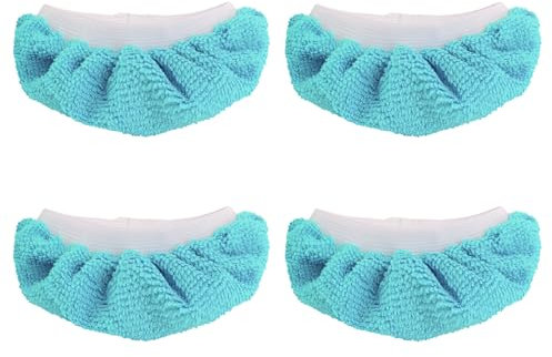 Tinoaly 4pcs Steamer Mop Pads for Handheld Steam Cleaner, Microfiber Cloths Cover Replacement Accessories for Bissell Steam Shot Dupray PurSteam Comforday Attachments, Washable Reusable