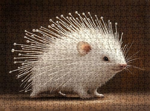 Pussel 6 000 delar, träpussel vuxna djur igelkott impossibla klassiska pusselbitar 179,5 x 105,5 cm, familjespel, pussel stressminskning tankespel, pusselälskare w0-145
