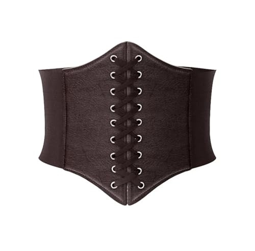 ITRHJTGP korsettbälte för kvinnor fjärilskedja, korsett brett bälte, PU-läder, bantning bodyshaper, bustier, kvinnor, elastisk midja, kläder, tillbehör för halloween
