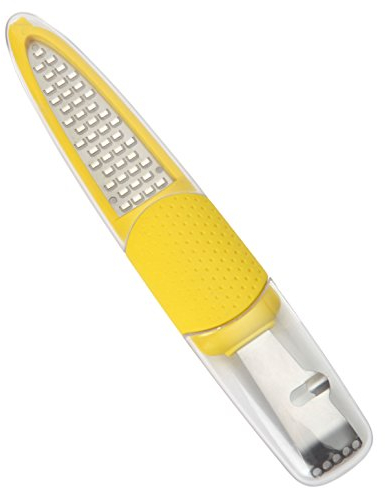 Dexam Handheld Citrus Zester Grater with Protectice Cover 17841476, Yellow, 0