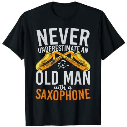 Mens Sax Old Men Retired Saxophonist Retirement Saxophone T-Shirt