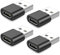 USB c Adapter Adapter USB c auf USB (4 Stück), Typ C auf USB A Konverter, kompatibel mit Mobiltelefonen Samsung Galaxy, Laptops, Ladegeräten und Anderen Typ C Anschlüssen