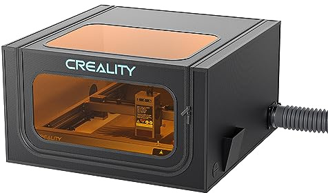 Creality Laser Engraver Enclosure Pro with Vent, Laser Cutter Protective Cover 72 x 72 x 40cm with Fan and Pipe, Flame Retardant and Smoke-Proof for Creality and Other Laser Engraving Machine