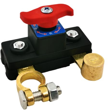 Renchey Interruptor de Batería de Coche,Interruptor de Corte de Batería 12V 24V - Equipo de Seguridad Robusto Antifugas para Camiones, Lanchas y Yates