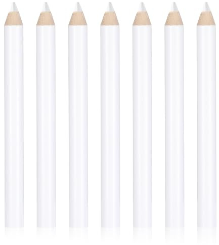 Thinp 7PCS Fabric Pencils for Sewing, White Water Soluble Sewing Fabric Maker White Marking Pencils Tailors Chalk for Quilting, Tailors, Dressmaker & DIY Crafts (8.75cm)