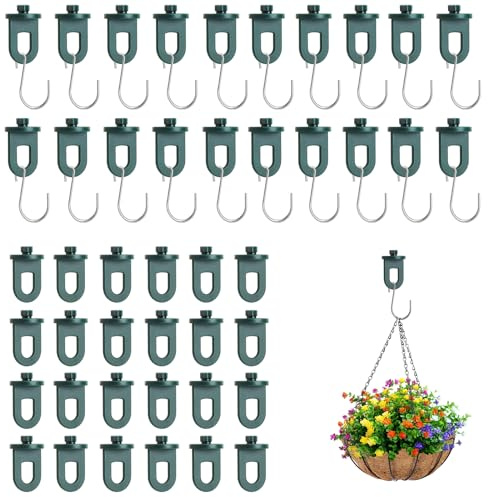 Lot de 50 clips de serre + 30 crochets, accessoires de serre avec une capacité de charge élevée de 6 kg, œillets parfaits pour treillis en plastique, dispositifs de suspension pour votre serre
