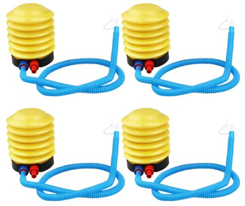 PACKOVE Pompa a Pedale Soffietto in Plastica 4 Pezzi, Gonfiatore a Piede Portatile per Materassini, Giocattoli Gonfiabili e Salvagenti, Dispositivo Gonfiaggio Outdoor Stabile e Pieghevole