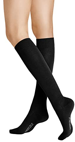 Hudson Damen Kniestrümpfe Relax Cotton wärmend Black 0005 39-42