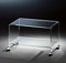 HOWE-Deko Hochwertiger Acryl-Glas TV-Wagen/TV-Tisch mit 4 verchromten Rollen, klar, 63 x 38 cm, H 38 cm, Acryl-Glas-Stärke 10/12 mm