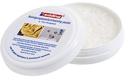 edding 8860 Reinigungspaste - 125 g - zum Entfernen von Permanent-Marker-Markierungen auf versiegelten Oberflächen wie Aluminium, Edelstahl, Kunststoff und Fliesen - ohne Lösungsmittel