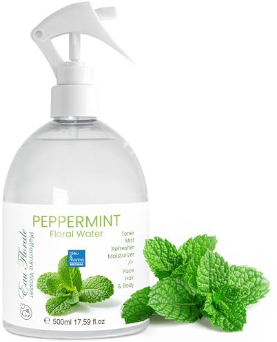100% Natural Organic Peppermint Spray - Peppermint Hydrolate Water - 100% Pure Cooling Spray - Peppermint Body Spray - Cooling Spray - Repellent Spray - Peppermint Cool Spray - 500ml ; 17.59fl oz