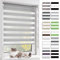 BelleMax Doppelrollo Klemmfix ohne Bohren & mit Bohren, 80x200cm(BxH), Grau, Duo Rollo, Sonnenschutz lichtdurchlässig Blickdicht, Klemmrollo Fensterrollo, Rollos für Fenster und Tür