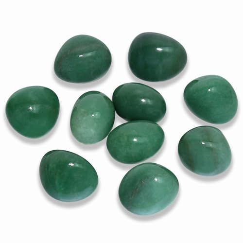 Nvzi 10 Packungen Aventurin Stein, Handschmeichler Stein, Kristalle Heilsteine, Gepolijste Trommelstenen, Chakra Steine, Trommelsteine Mischung, Halbedelsteine Mischung, Glückssteine für Kinder