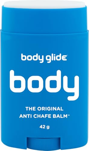 Body Glide Anti Chafe Balm - Body balm 42g | 1.5oz stick, vegan, allergen-free, prevents chafing on thighs, arms, feet, groin. Sweatproof, for running, hiking, cycling